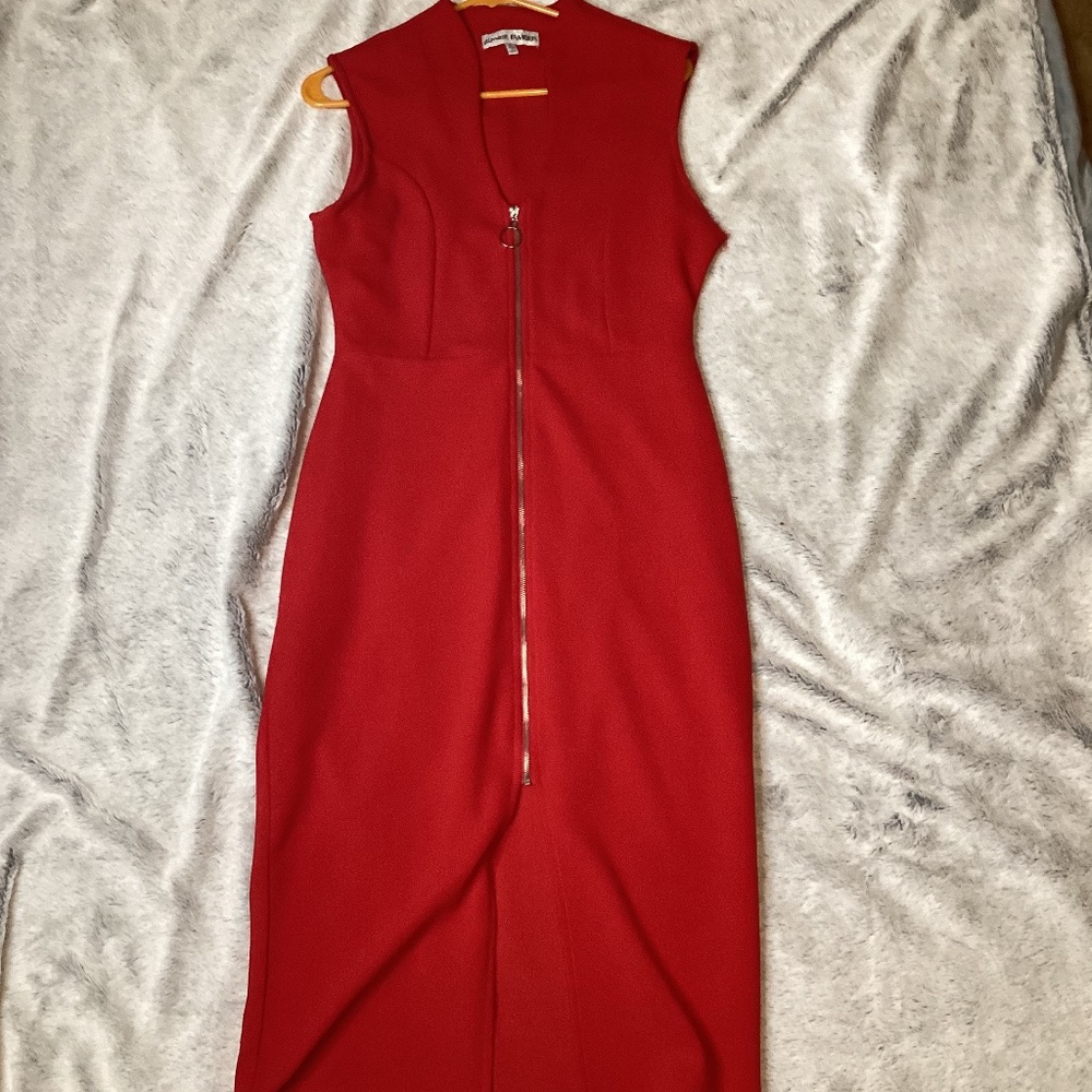 Red casual dress